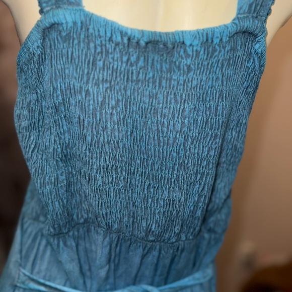 Ludy" Blue Bohemian Midi Dress - 100% Viscose - One Size - Picture 4 of 15